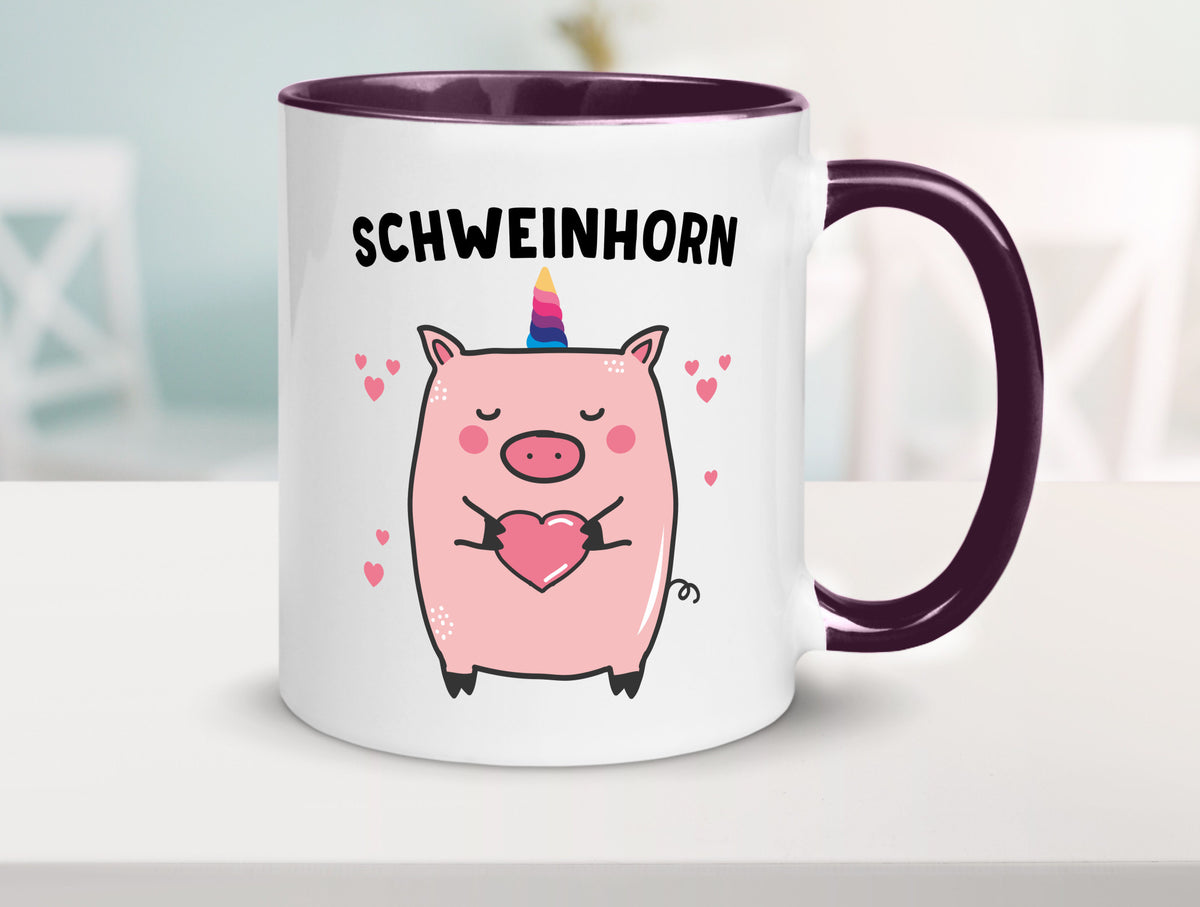 Schweinhorn lustig Humor Geschenkidee Geschenk Tasse