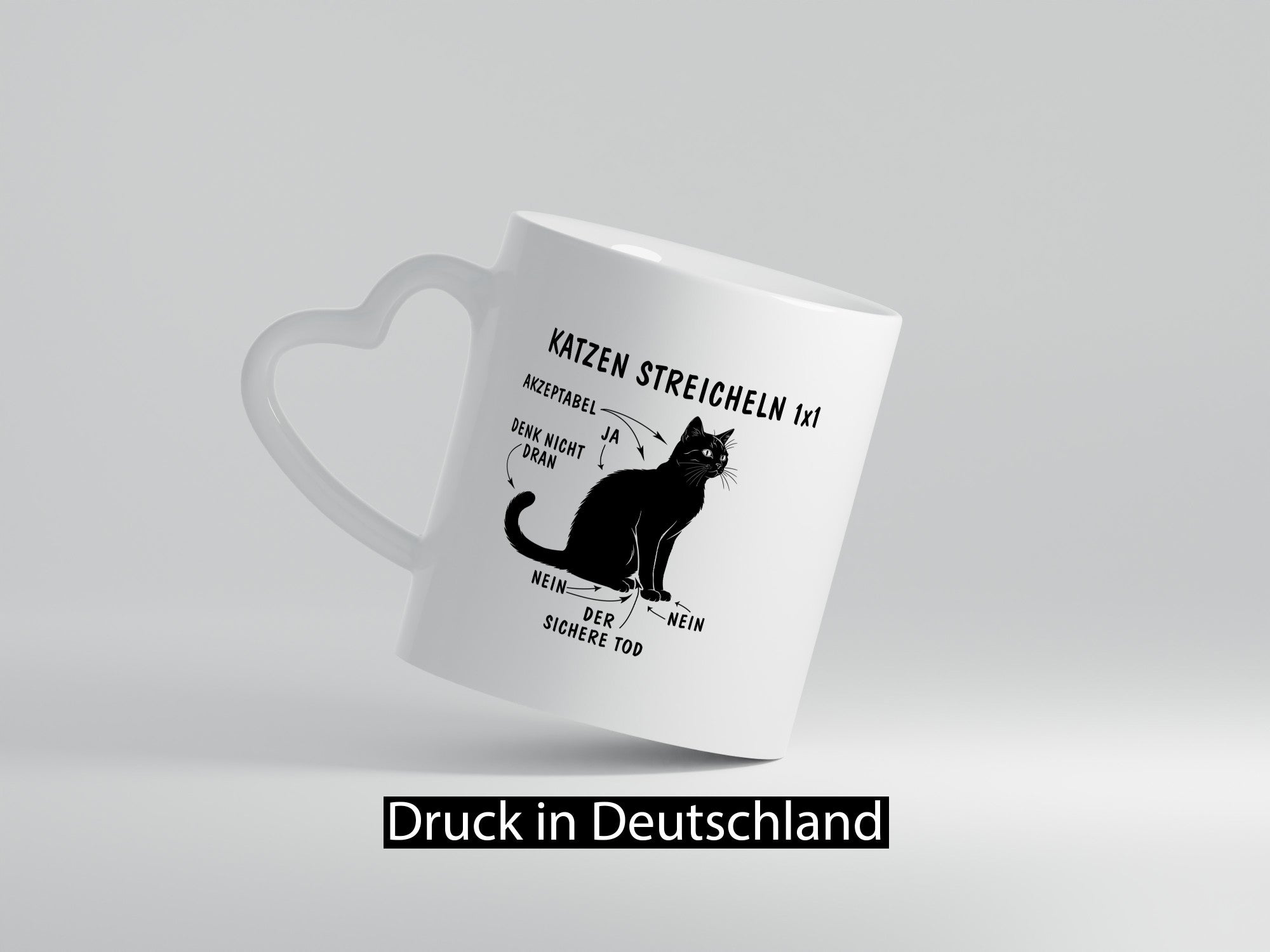 Katzen Streicheln | 1x1 Katze Humor Tierliebhaber Geschenkidee Tasse