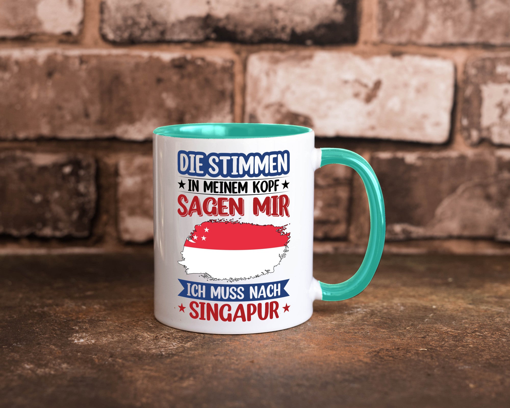 Singapur | Urlaub Stimmen in meinem Kopf Traumland v2 lustiger Spruch Geschenk