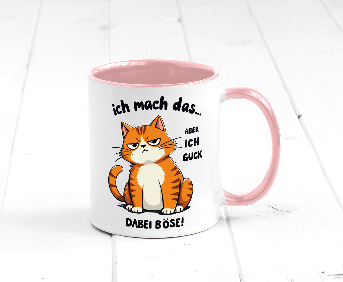 Ich guck dabei Böse | Katze Ironie Geschenk Tierliebhaber Humor lustiger Spruch Tasse