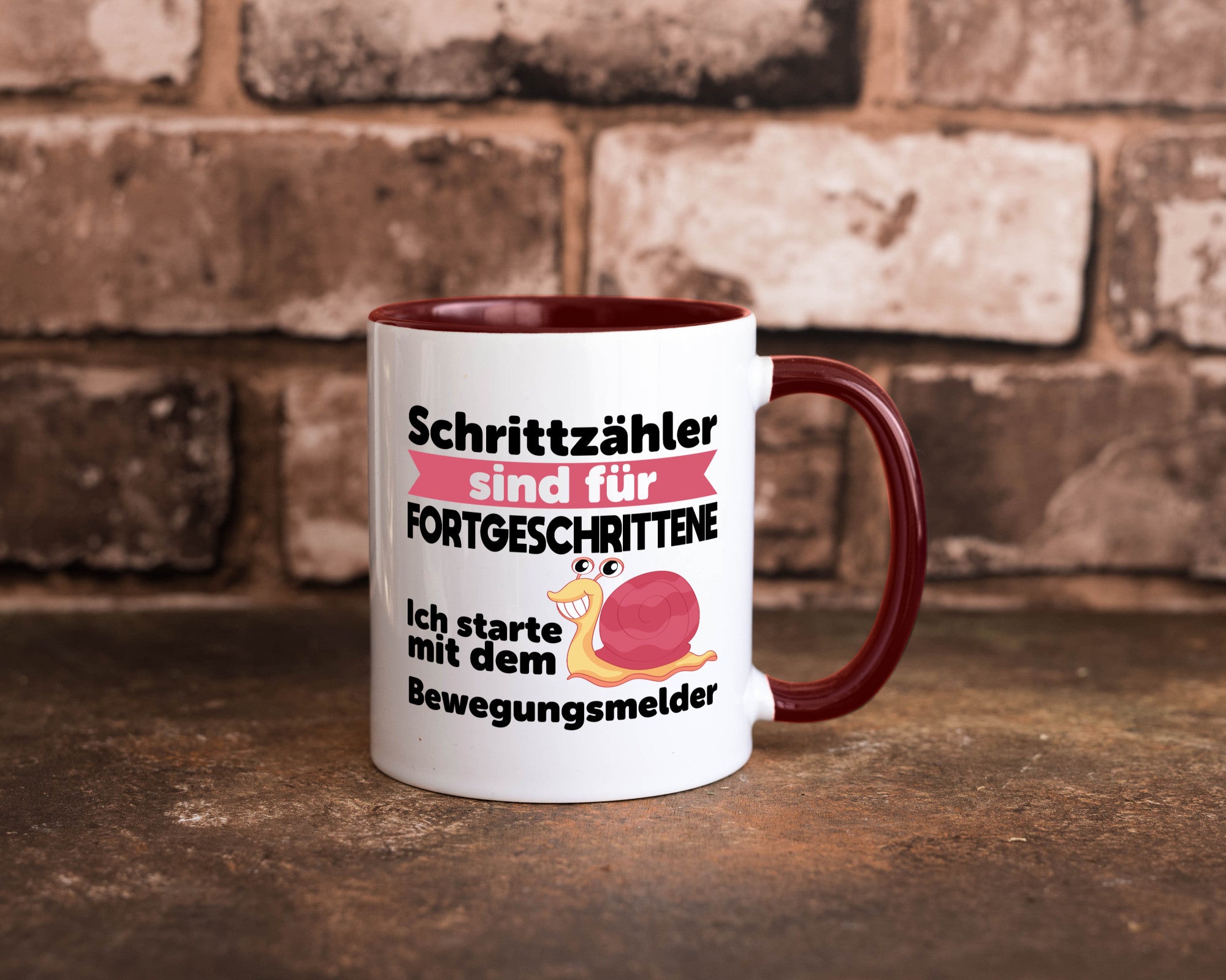 Schrittzähler Fortgeschrittene, Bewegungsmelder | Schnecke Geschenk Humor