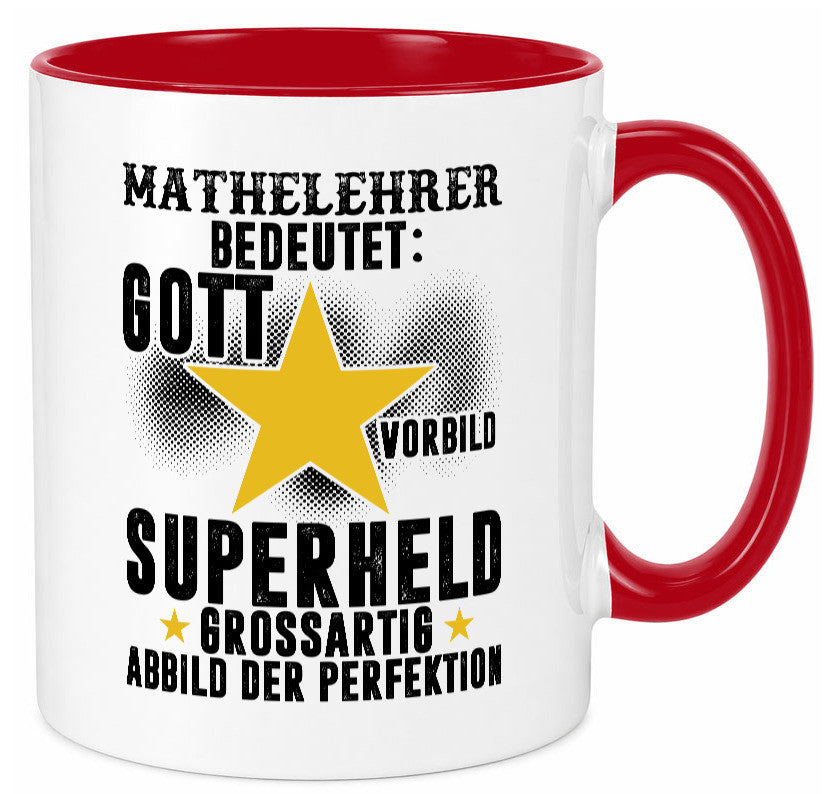Bedeutung von Mathelehrer | Lehrer Mathe Humor Geschenkidee Tasse