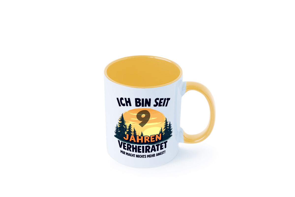 Ich bin Verheiratet | 9. Hochzeitstag Ehepaar v2 Geschenkidee Humor Tasse