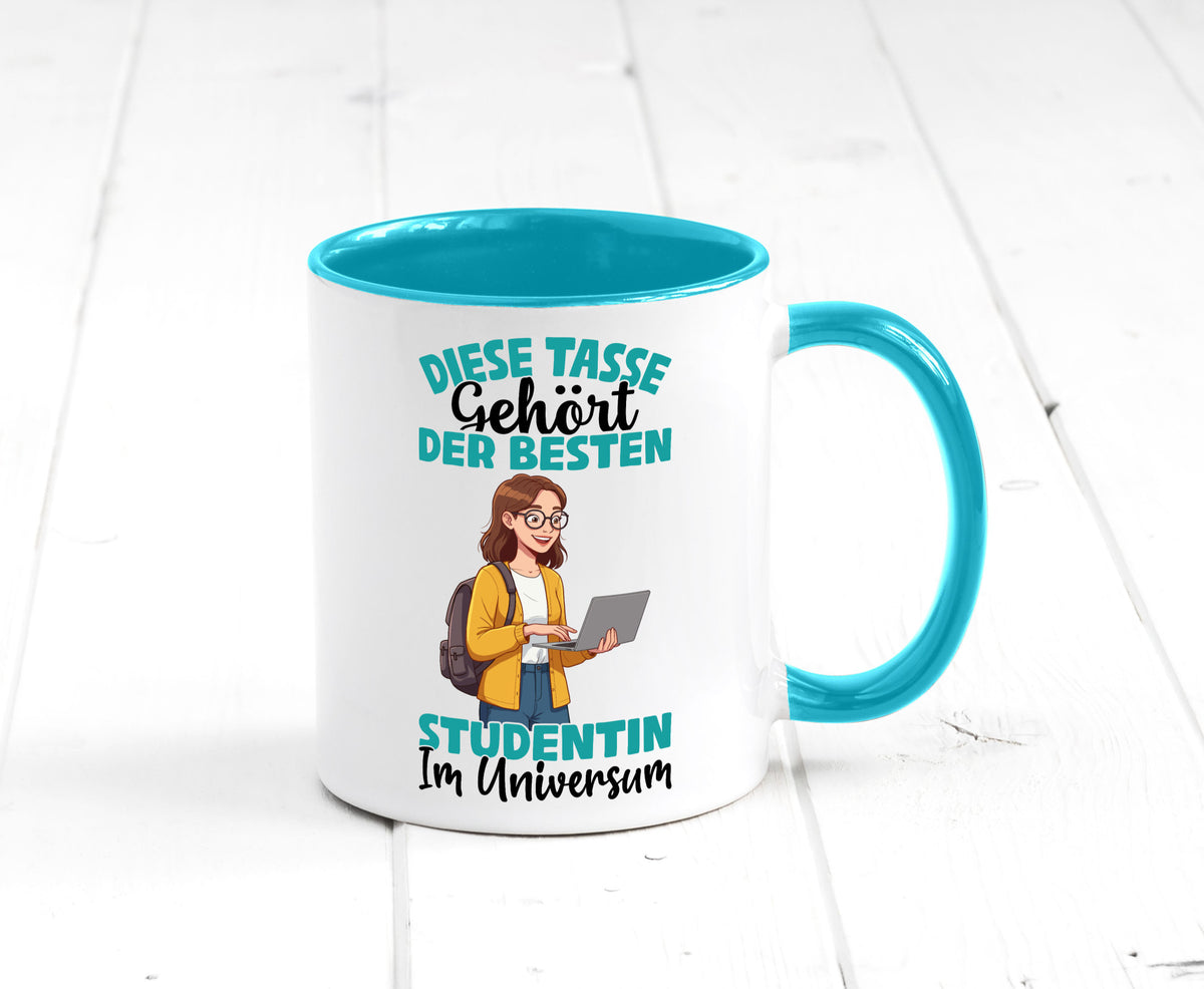 Im Universum: Studentin | Uni Studium Universität Geschenk Humor Geschenkidee Tasse