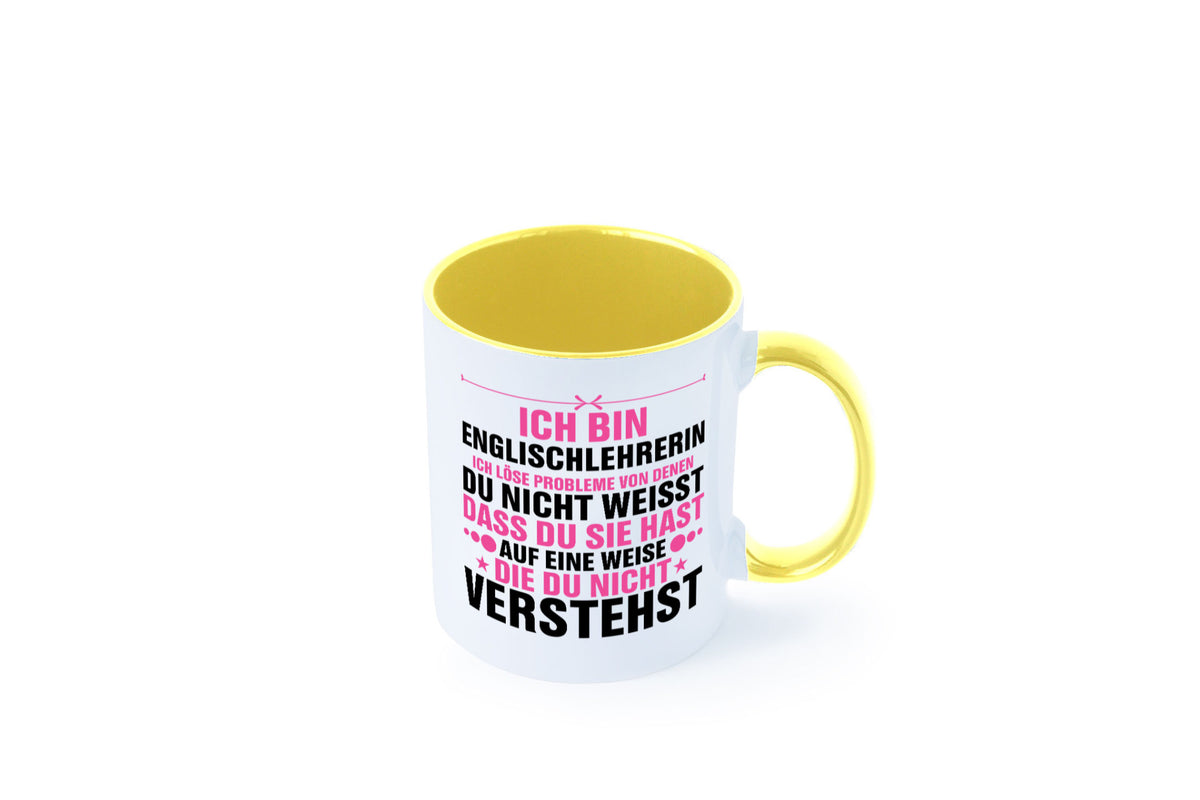 Löse Probleme: Englischlehrerin | Englisch Lehrerin Geschenk Humor Geschenkidee Tasse