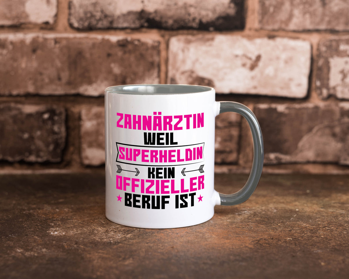Superheldin Zahnärztin | Zahnmedizin Beruf Geschenkidee Arbeit Kollegen Büro Tasse