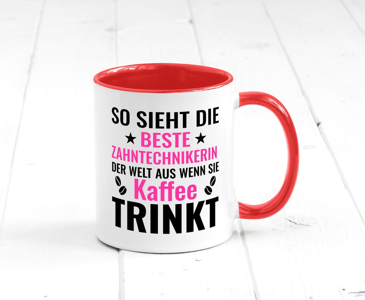 Kaffee trinkt: Zahntechnikerin | Zahnmedizin lustiger Spruch Geschenk Humor Tasse