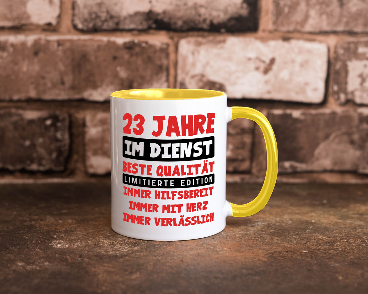 23 Jahre im Dienst | Jubiläum Arbeit v9 Humor Kollegen Büro Geschenkidee Tasse