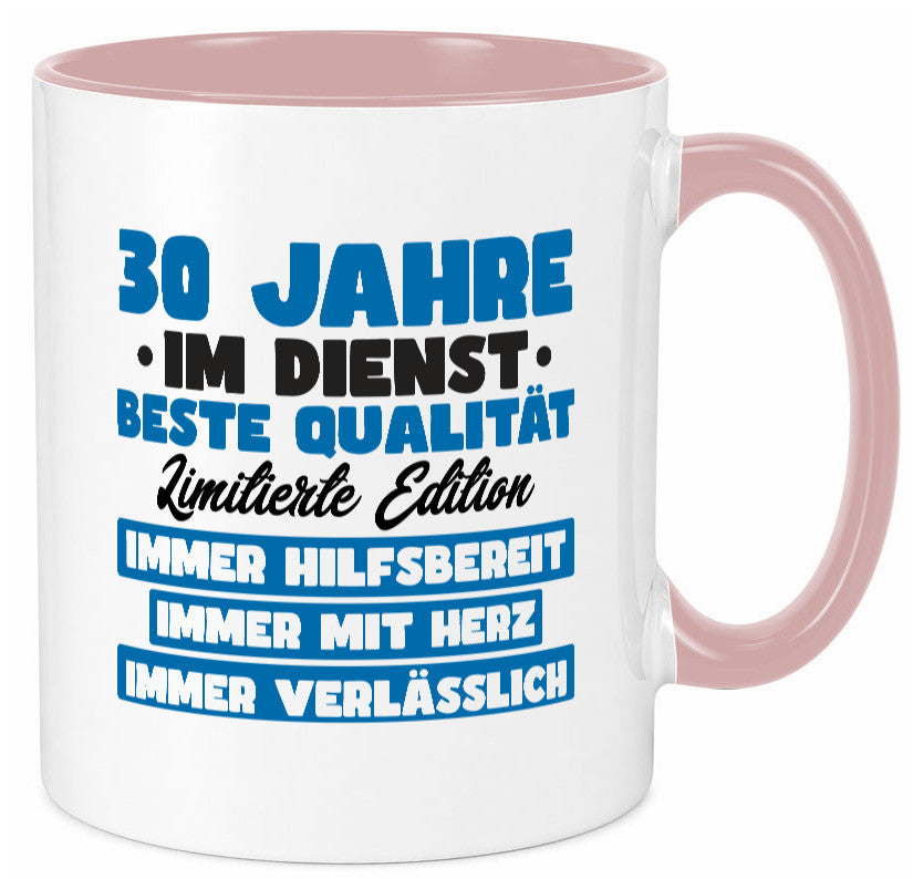 30 Jahre im Dienst | Jubiläum Arbeit v7 lustig Kollegen Büro Geschenk Tasse