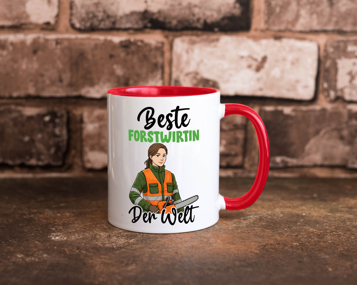 Beste Forstwirtin | Forst Wirtin v2 lustig Humor Geschenkidee Geschenk Tasse