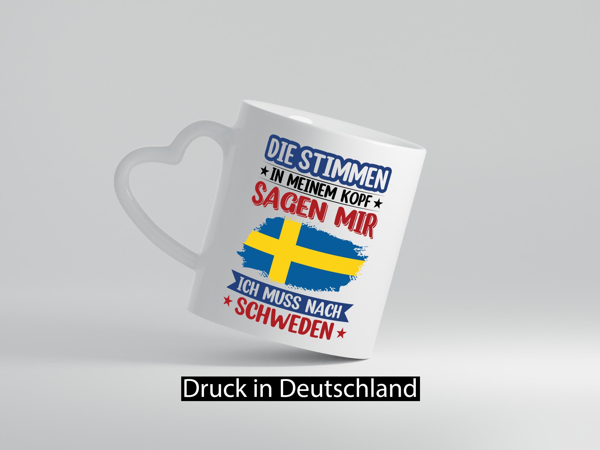 Schweden | Urlaub Stimmen in meinem Kopf Traumland v2 Geschenkidee Humor Tasse