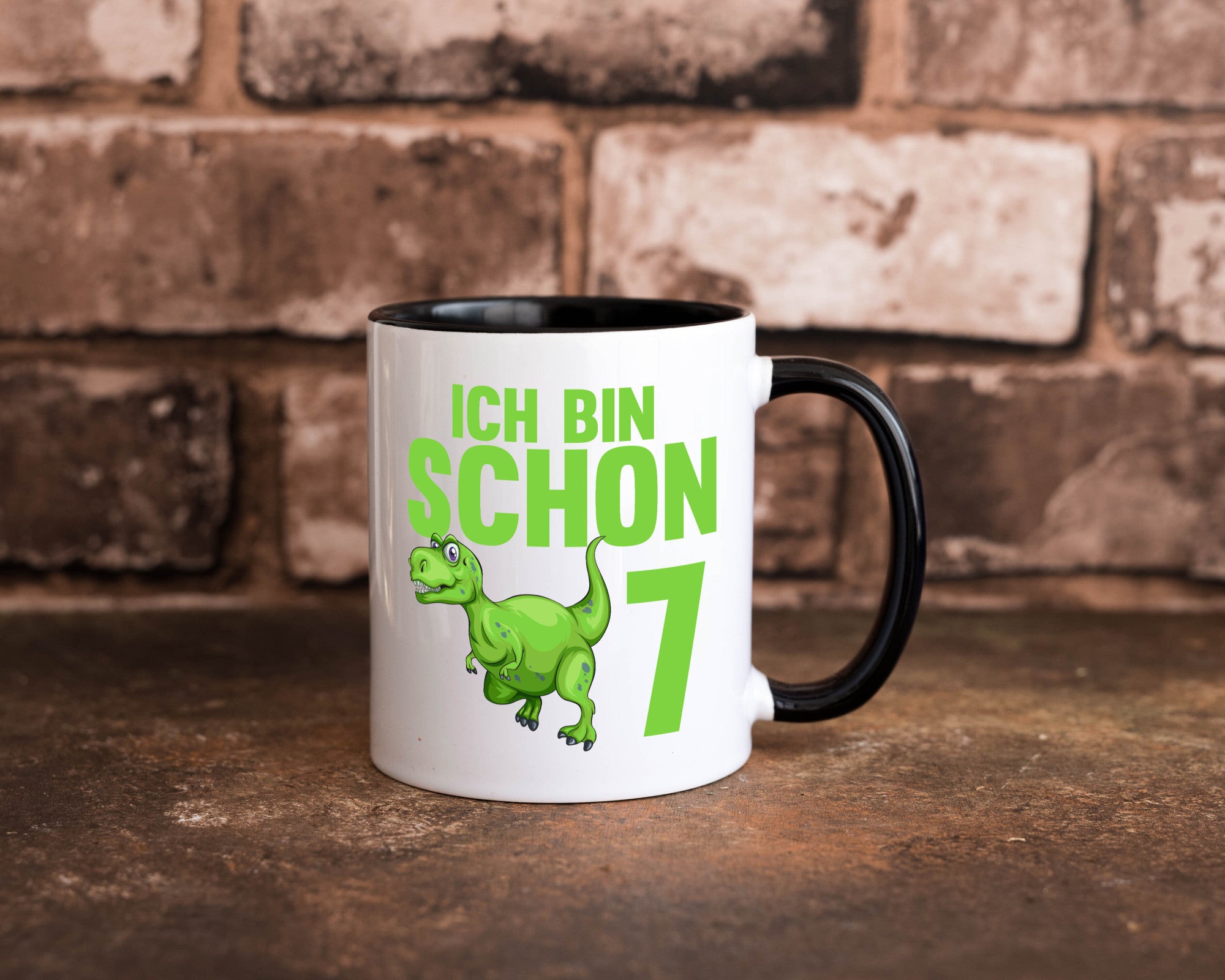 7. Geburtstag | 7 Jahre Dino Dinosaurier Humor Geschenkidee Tasse
