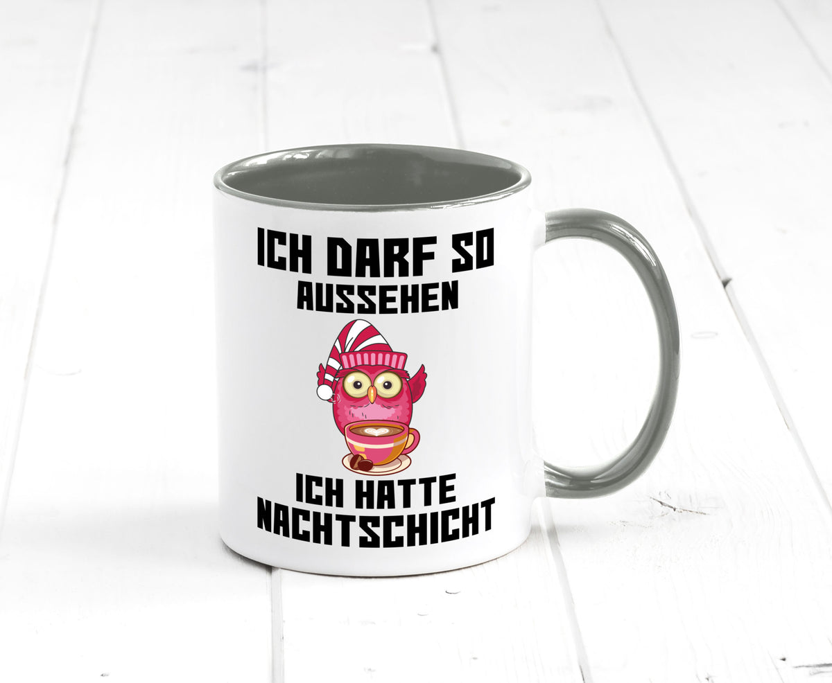 Nachtschicht Eule | Spruch Arbeit müde Nachtjob Geschenkidee Kollegen Büro Tasse