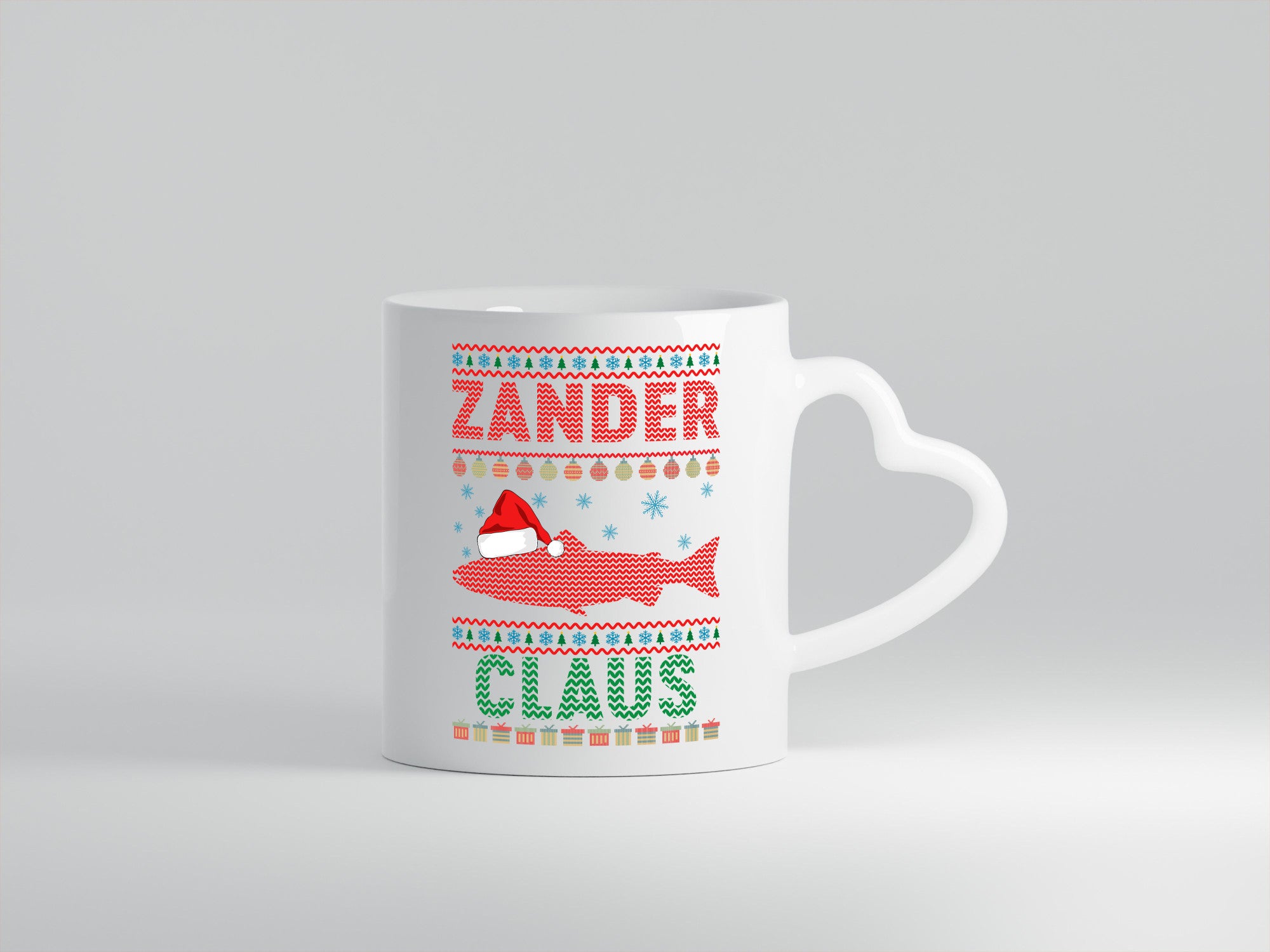 Zander Claus | Weihnachten Ugly Christmas Angler v2 Geschenkidee Humor Tasse