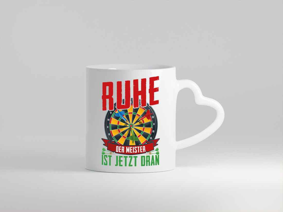 Ruhe der Meister ist dran | Dart Dartspieler Geschenkidee Humor Tasse