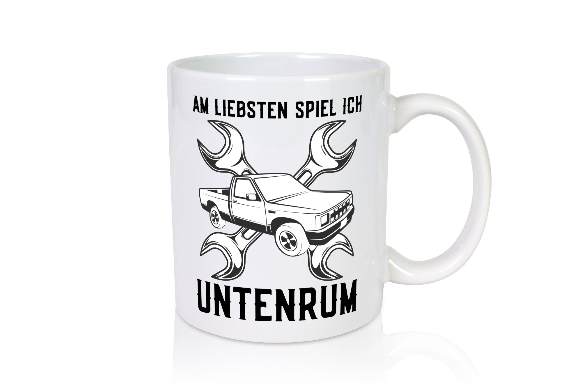 Spiele am liebsten untenrum | Werkstatt Mechaniker Tunen lustiger Spruch