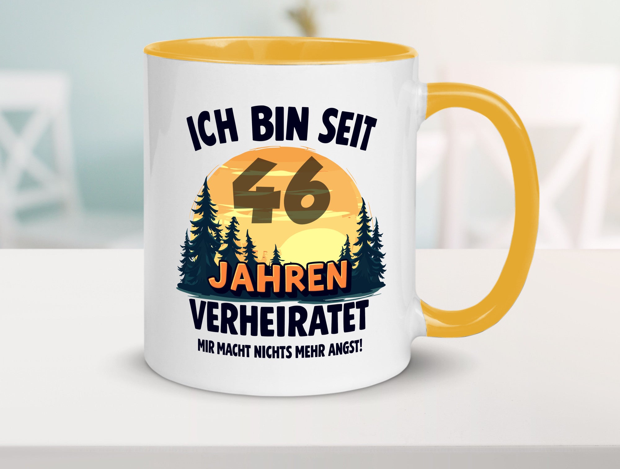 Ich bin Verheiratet | 46. Hochzeitstag Ehepaar Geschenkidee Humor Tasse