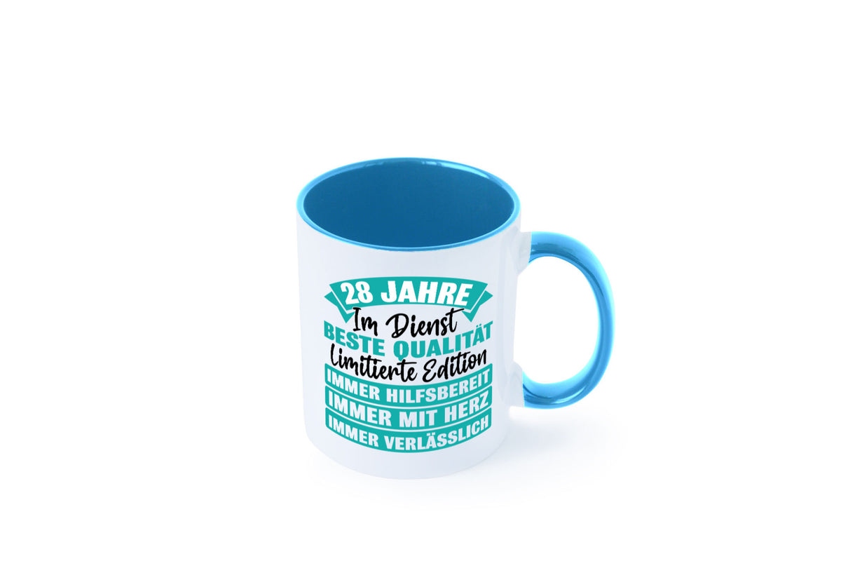 28 Jahre im Dienst | Jubiläum Arbeit lustig Kollegen Büro Geschenk Tasse