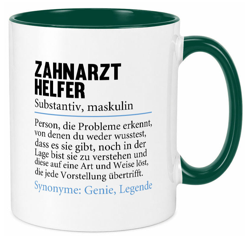Zahnarzthelfer | Spruch Humor Zahnmedizin Geschenkidee Tasse