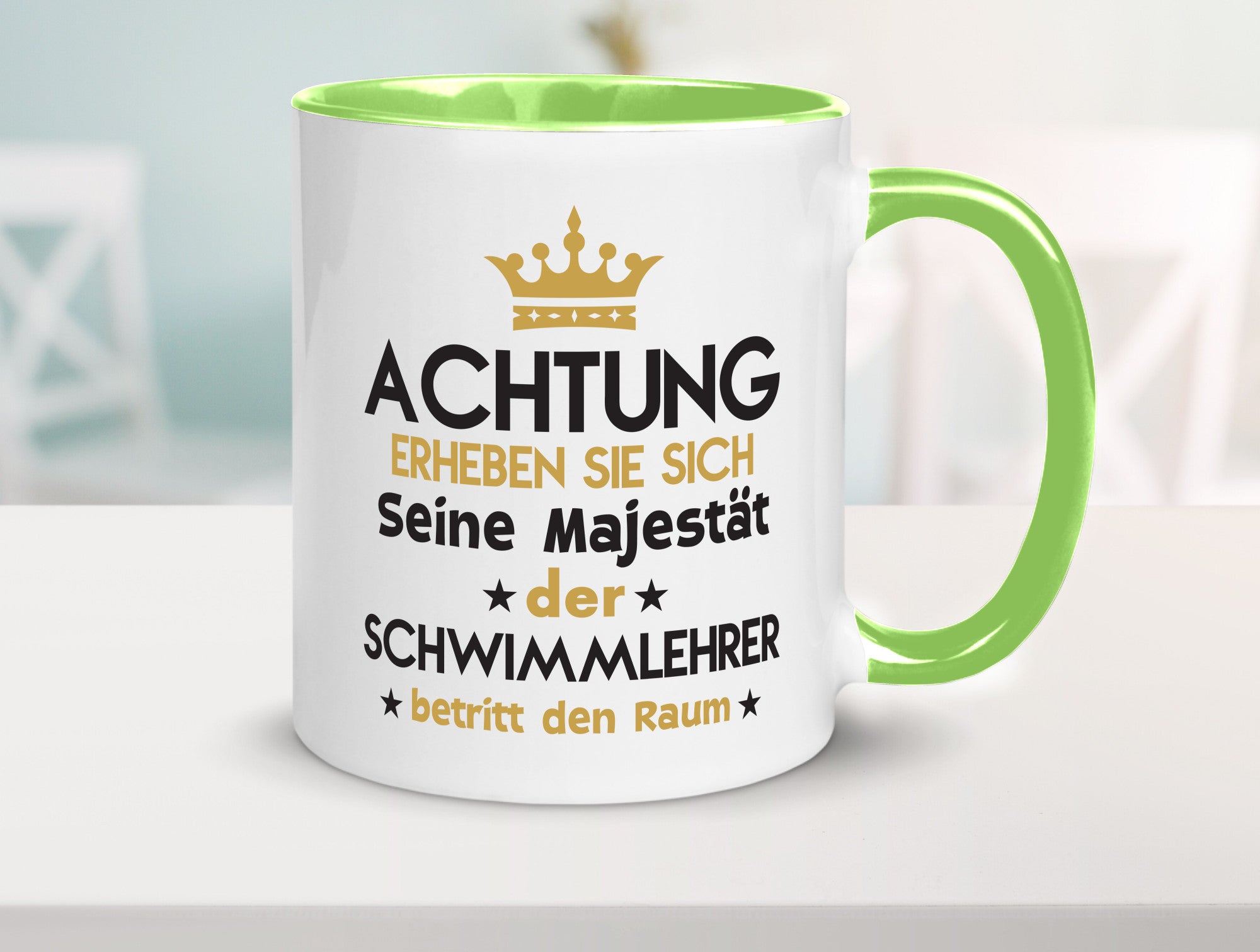 Seine Majestät Schwimmlehrer | Lehrer Schüler schwimmen Geschenkidee Humor Tasse