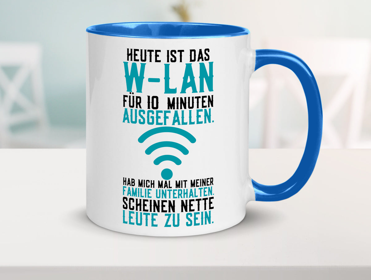 10 Minuten W-Lan Ausfall | Nerd Computer PC Gamer lustig Humor Geschenkidee Tasse
