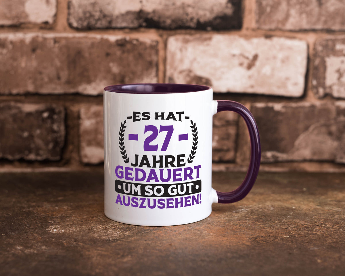 27 Jahre gedauert um so gut auszusehen | 27. Geburtstag v2 Geschenkidee Humor Tasse