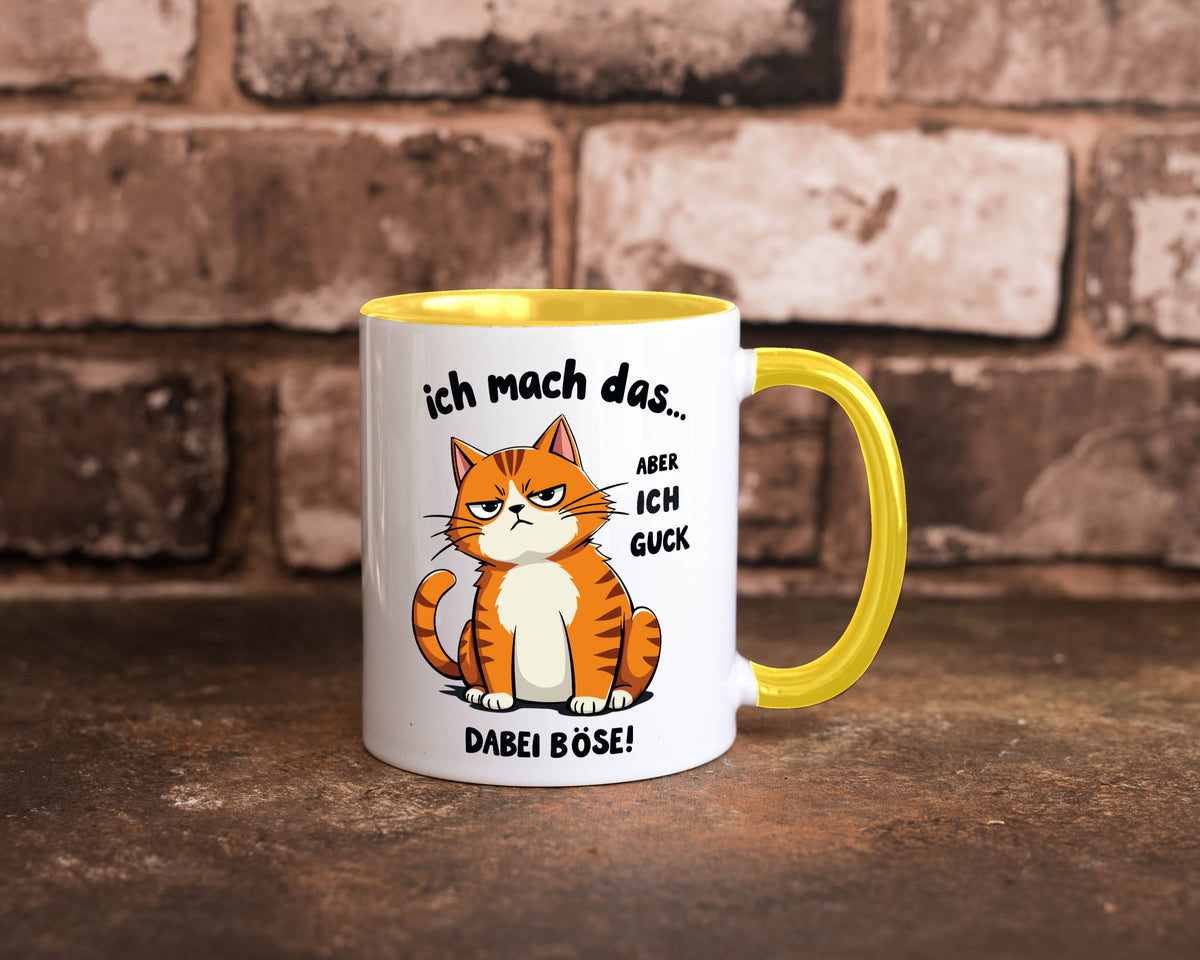 Ich guck dabei Böse | Katze Ironie Geschenk Tierliebhaber Humor lustiger Spruch Tasse