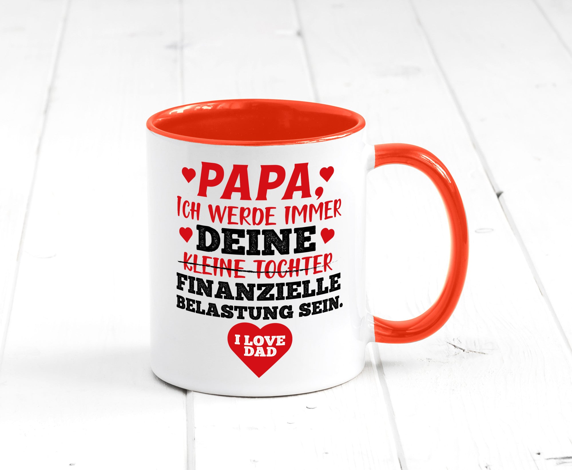 Finanzielle Belastung lustiger Spruch Geschenk Humor Geschenkidee Tasse