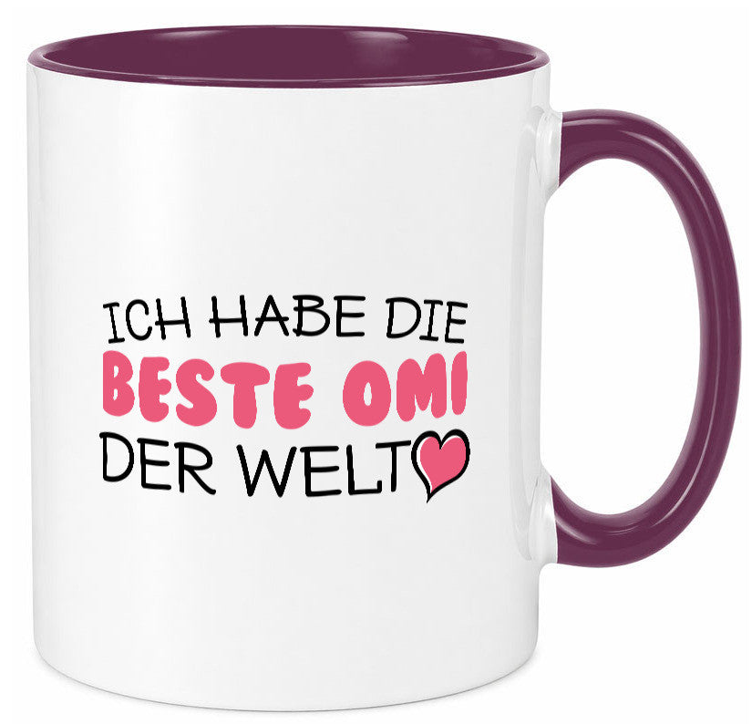 Beste Omi der Welt | Oma Tasse Geburtstag Muttertag lustig Familie Geschenkidee