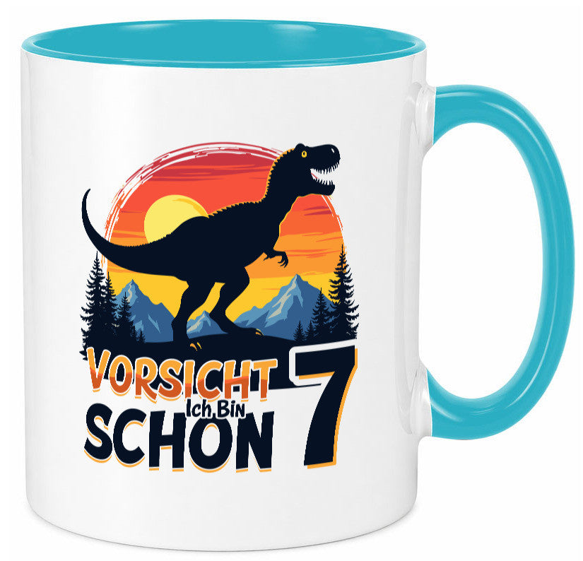 7. Geburtstag | 7 Jahre Dinosaurier v2 Geschenk Geschenkidee lustiger Spruch