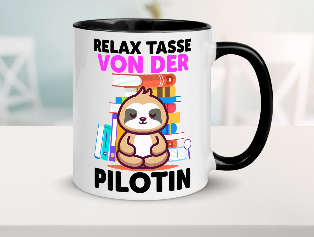 Relax Tasse: Pilotin | Definition Piloten lustiger Spruch Geschenk Humor
