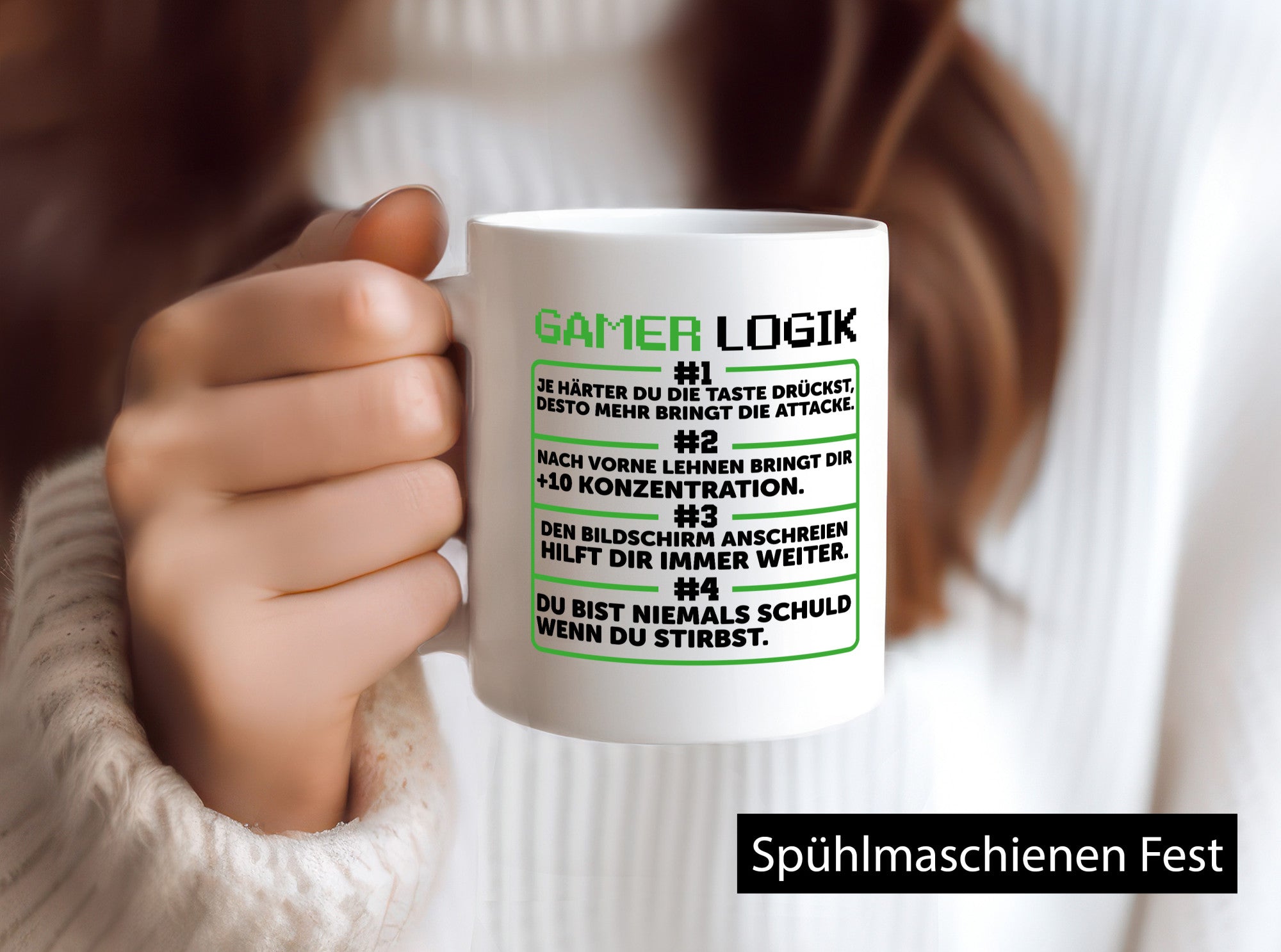 Gamer Logik | Zocker Spruch Gaming Humor lustig Geschenkidee Tasse