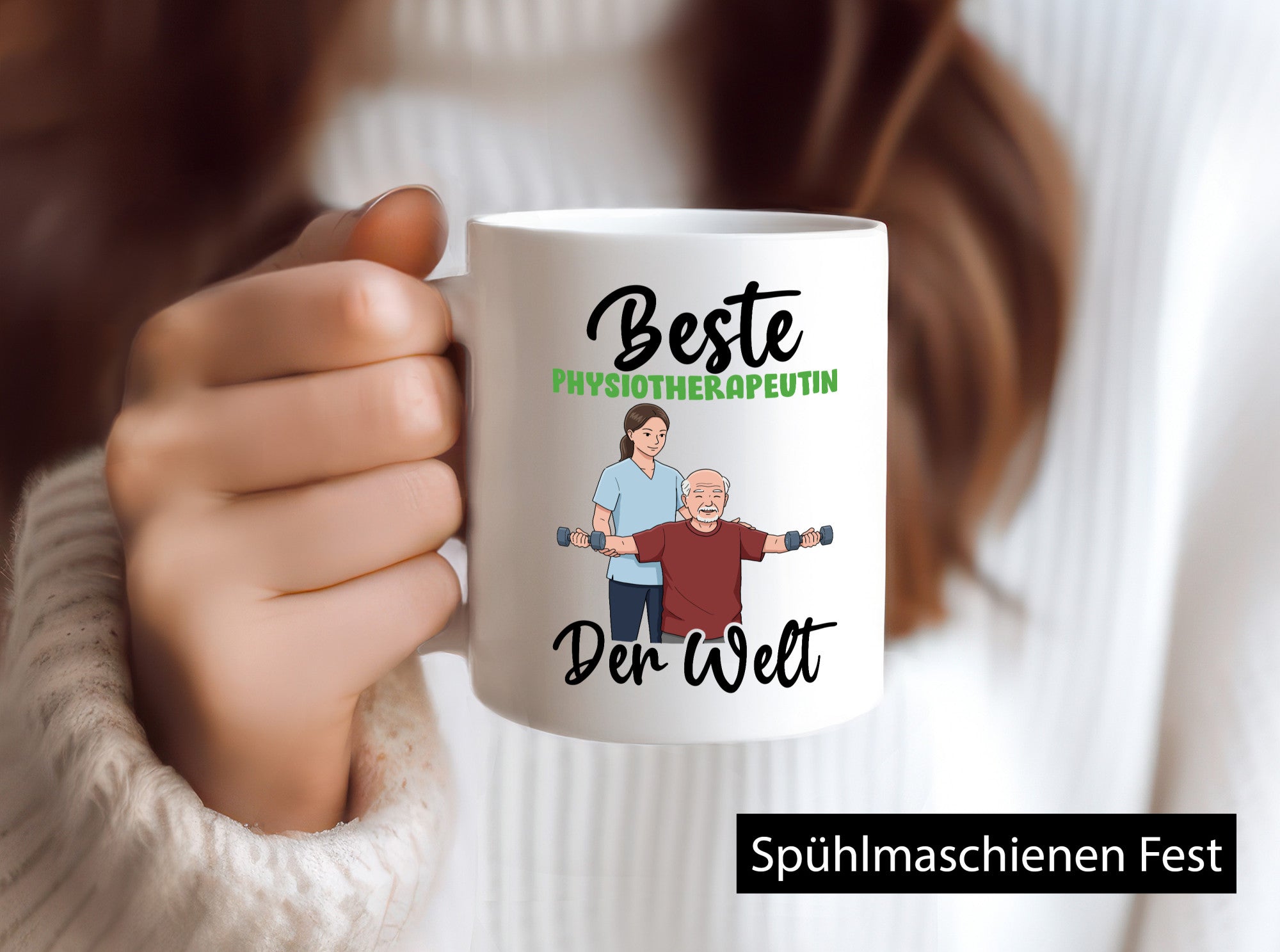 Beste Physiotherapeutin v3 lustig Humor Geschenkidee Geschenk Tasse