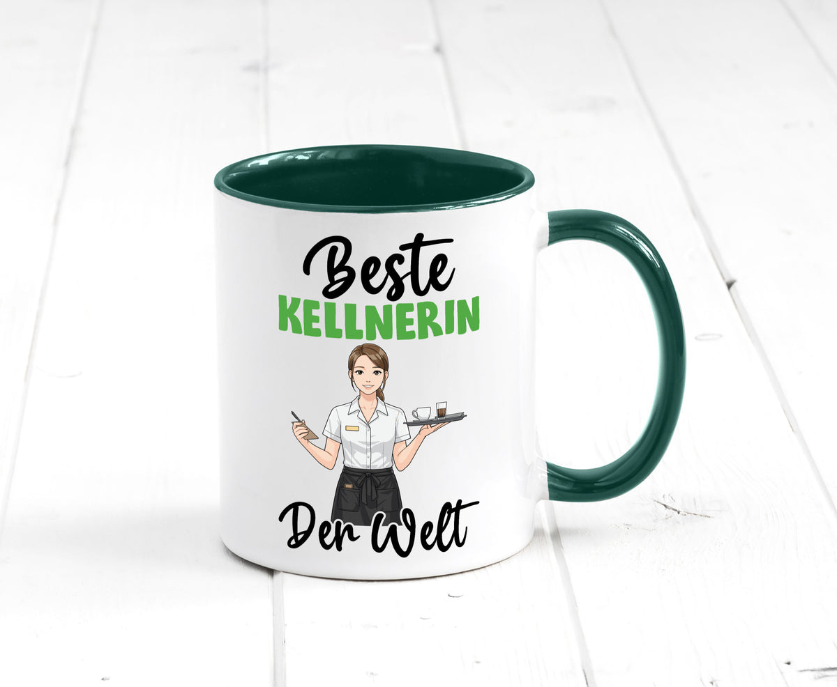 Beste Kellnerin | Beruf kellnern Bedienung v2 Humor Arbeit Kollegen Büro Tasse