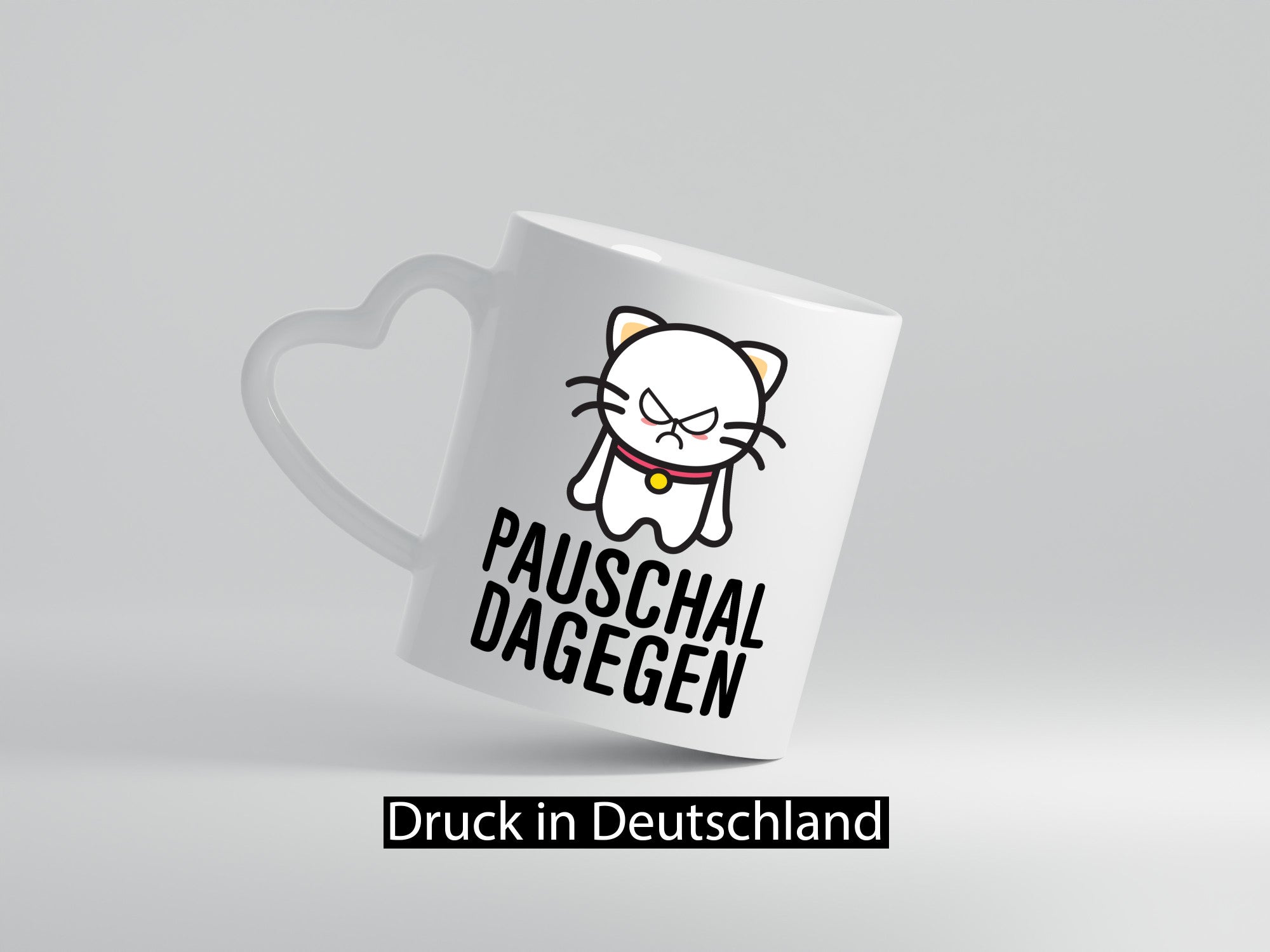 Pauschal dagegen | Katze Wut Geschenk Tierliebhaber Humor lustiger Spruch Tasse