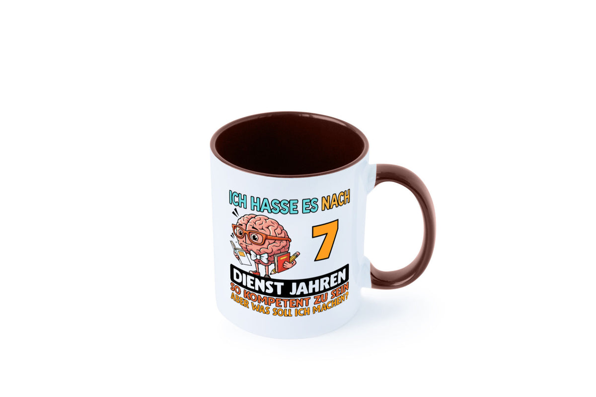 7 Dienstjahre | Arbeit Kompetent lustig Kollegen Büro Geschenk Tasse