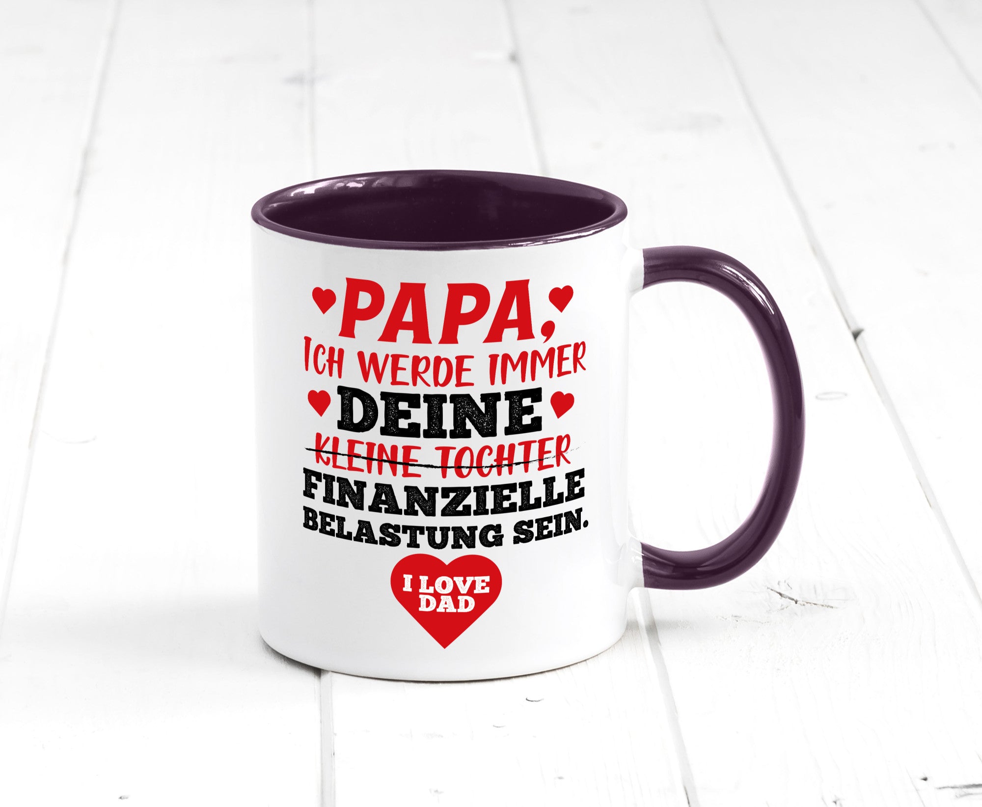Finanzielle Belastung lustiger Spruch Geschenk Humor Geschenkidee Tasse
