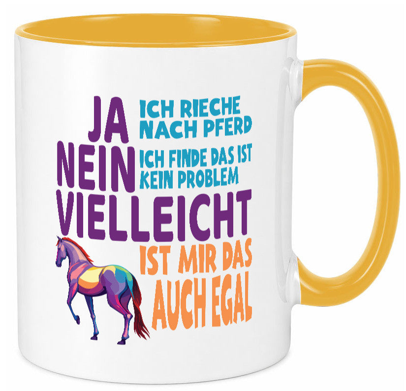 Ja ich Rieche nach Pferd | Reiten Pferdestall lustiger Spruch Geschenk Humor Tasse