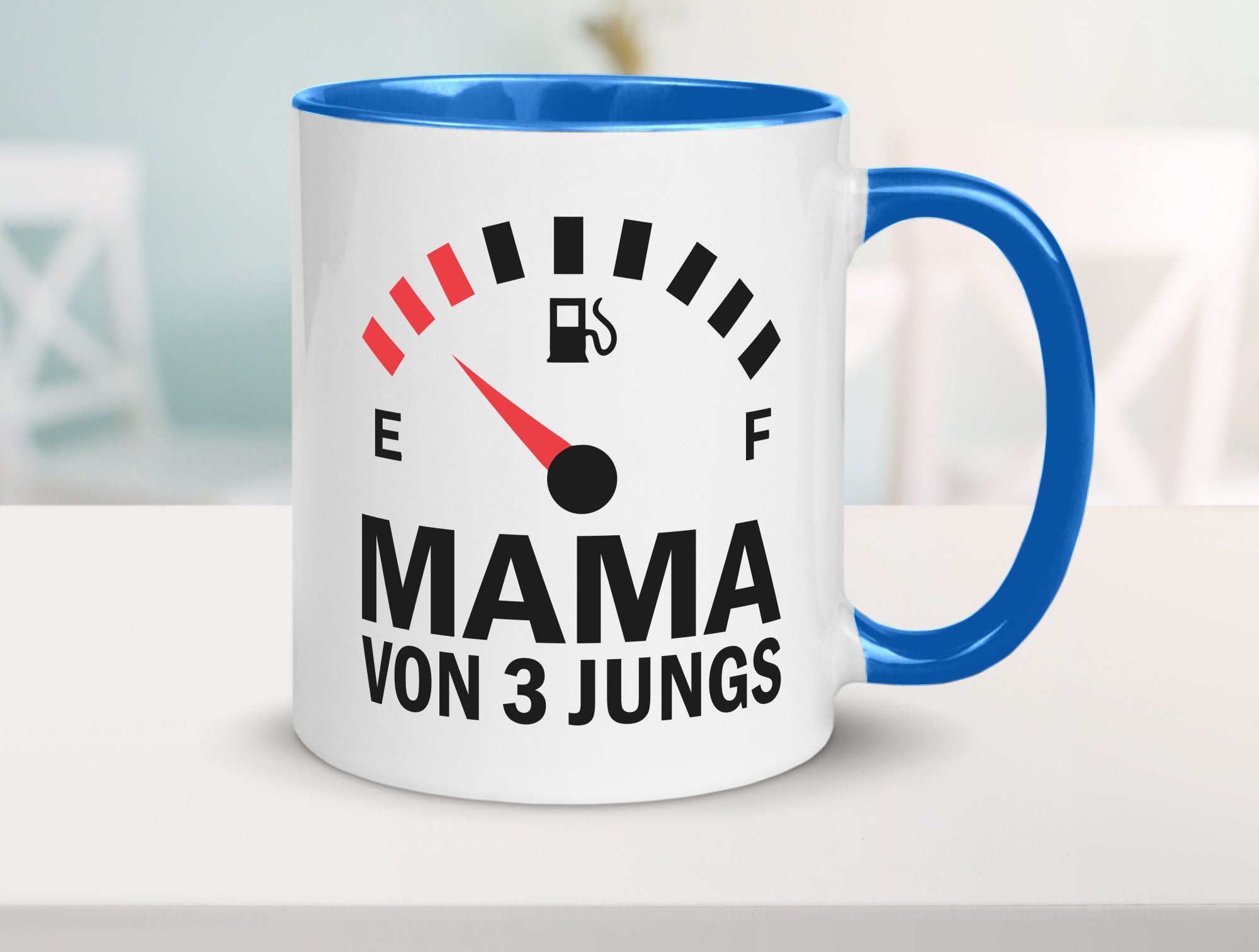 Mama von 3 Jungs | Muttertag Geschwister lustiger Spruch Geschenk Familie
