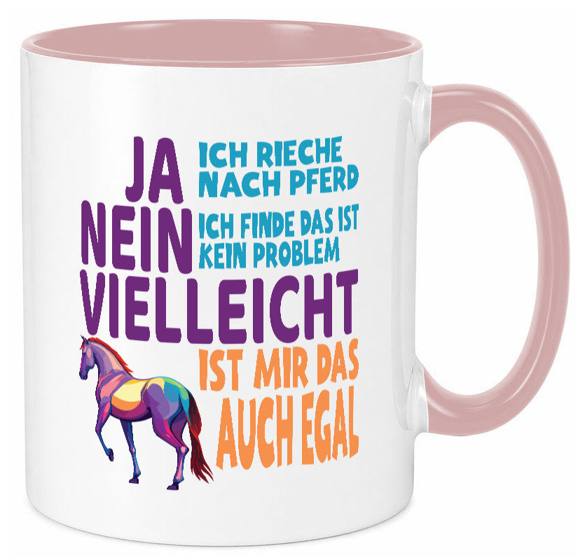 Ja ich Rieche nach Pferd | Reiten Pferdestall lustiger Spruch Geschenk Humor Tasse