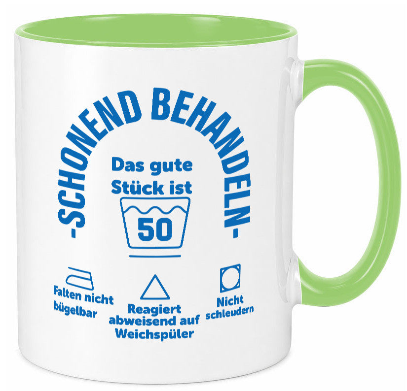 Schonend behandeln | 50 Geburtstag Humor Geschenkidee Tasse