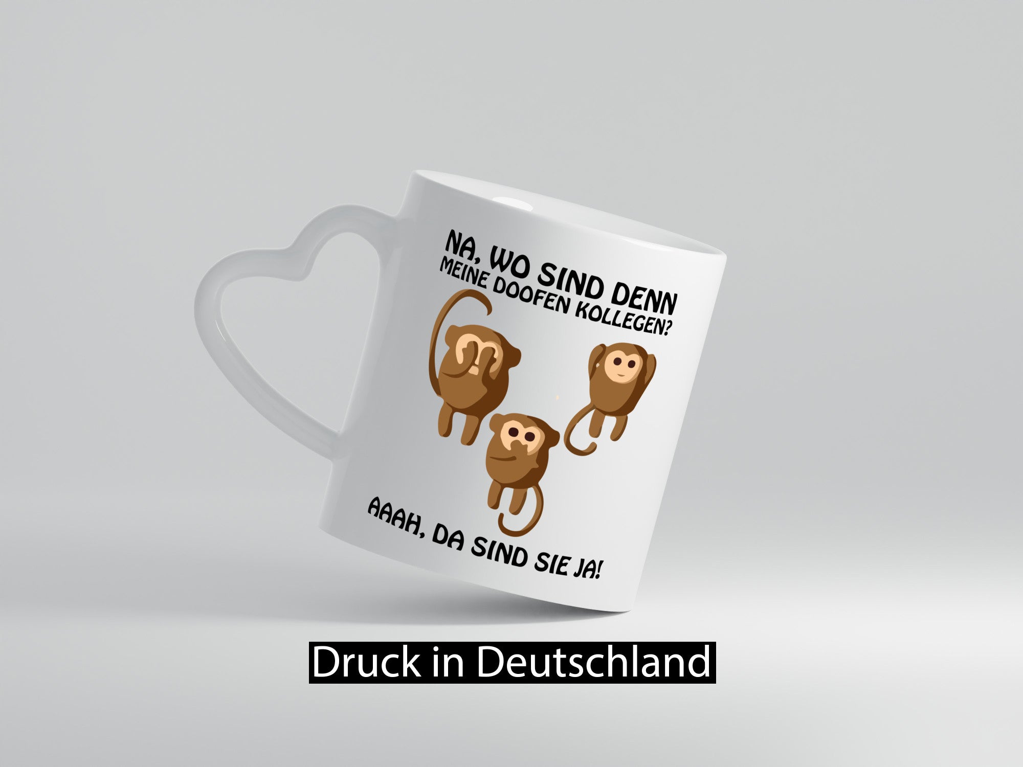 Wo sind denn meine doofen Kollegen Humor Arbeit Büro Geschenkidee Tasse