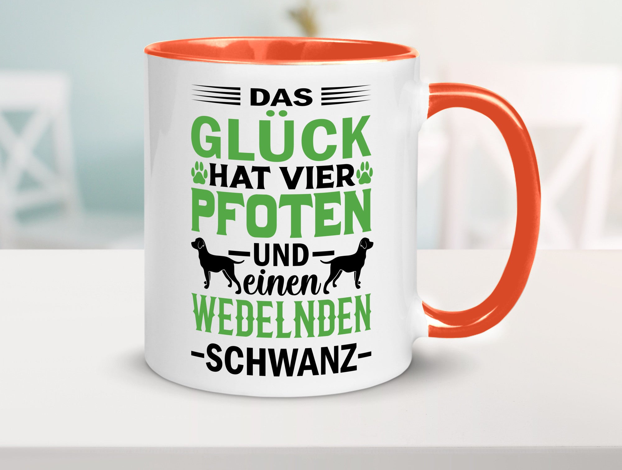 Das Glück hat 4 Pfoten | Hundeliebhaber Ich liebe Hunde Geschenk Tierliebhaber