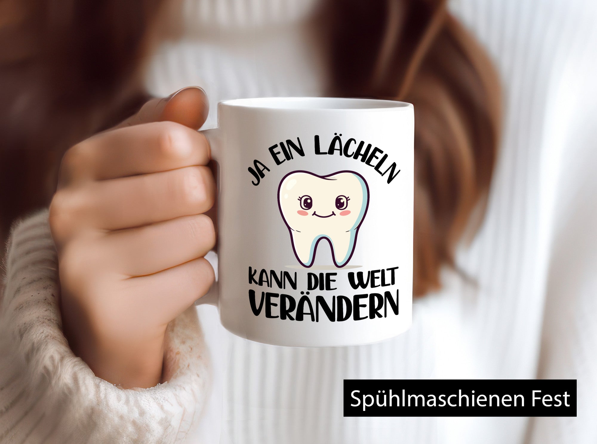 Ein lächeln kann die welt verändrn | Zahnarzt Geschenkidee Humor Tasse