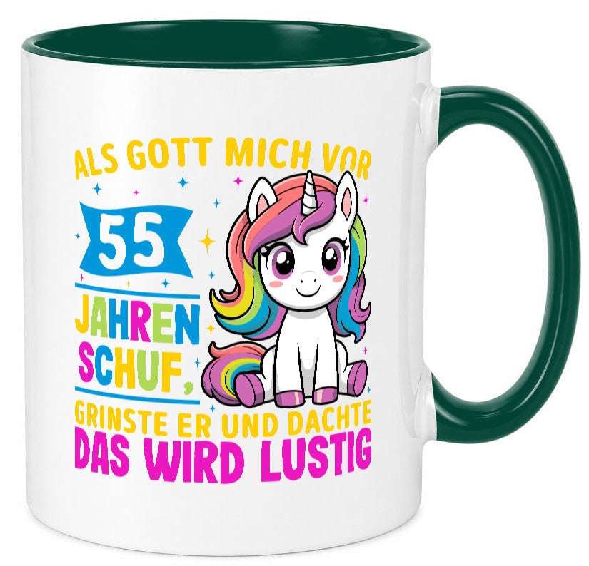 55. Geburtstag | Als Gott mich schuf 40 Jahre v2 lustiger Spruch Geschenk