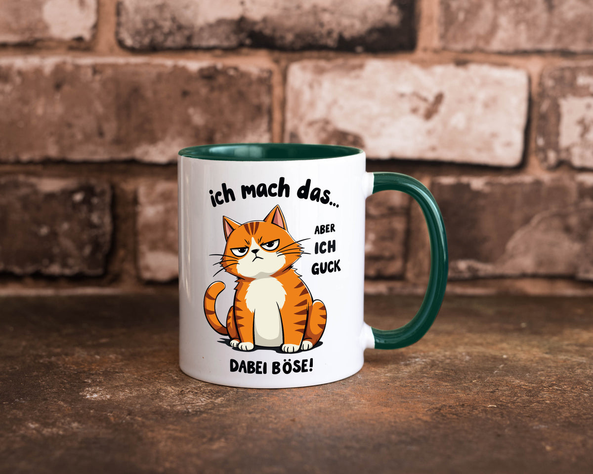 Ich guck dabei Böse | Katze Ironie Geschenk Tierliebhaber Humor lustiger Spruch Tasse