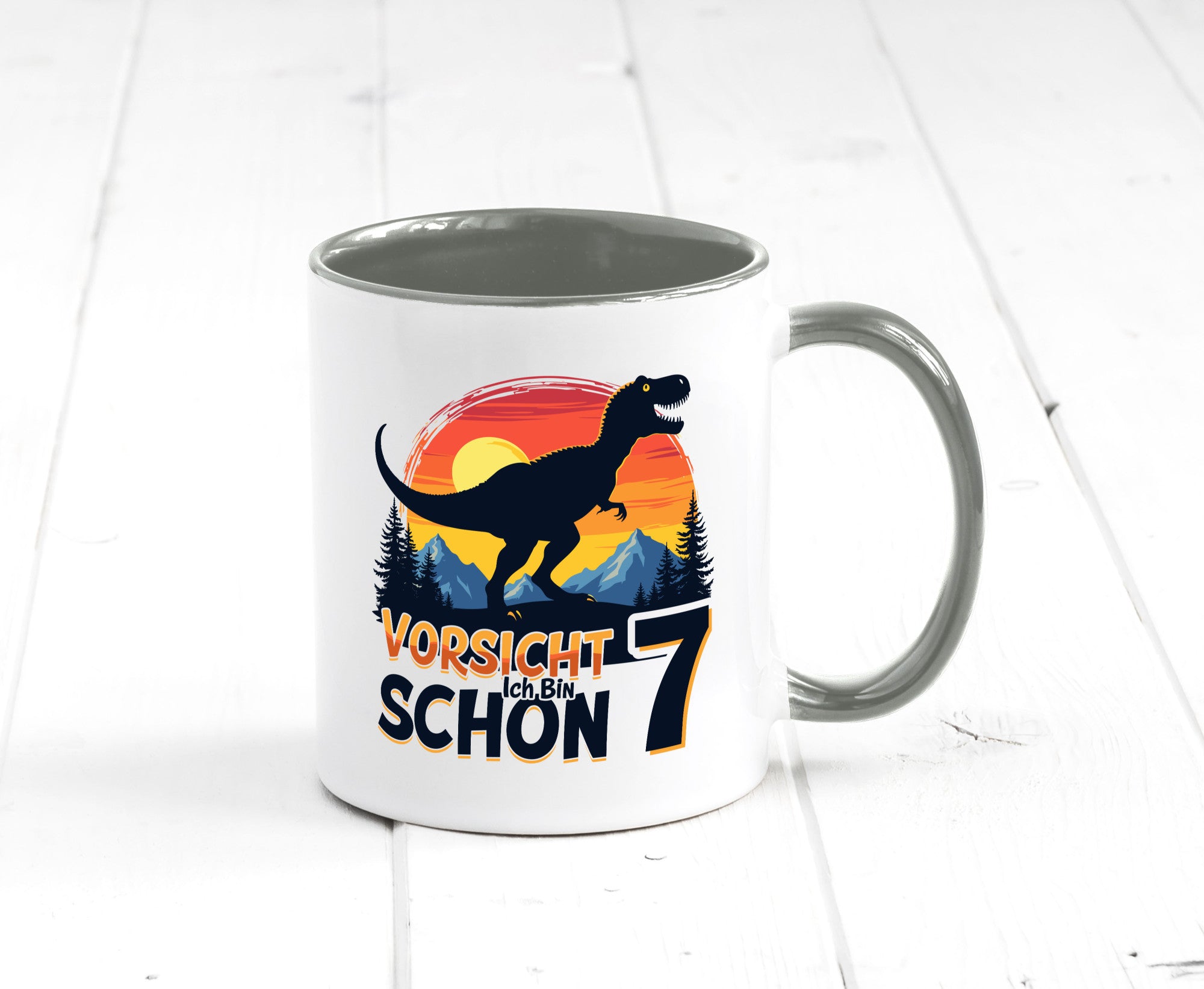 7. Geburtstag | 7 Jahre Dinosaurier v2 Geschenk Geschenkidee lustiger Spruch