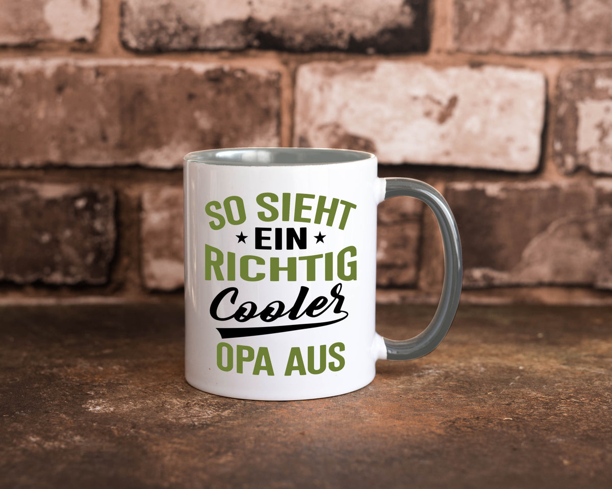 So sieht ein richtig Cooler Opa aus | Großvater Geschenkidee Familie Humor Tasse