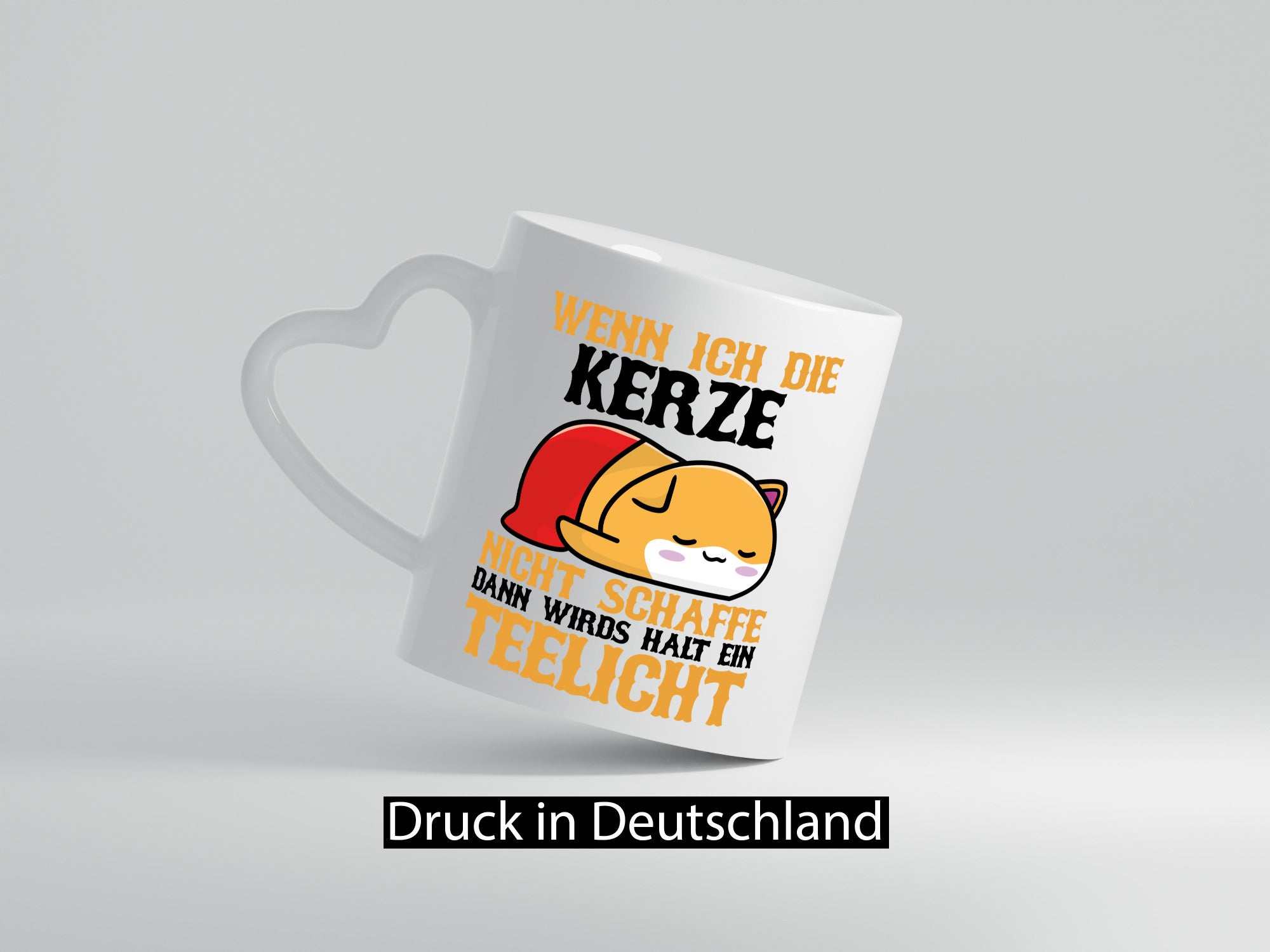 Wenn ich die Kerze nicht Schaffe | Müde Katze Schlafen Geschenkidee