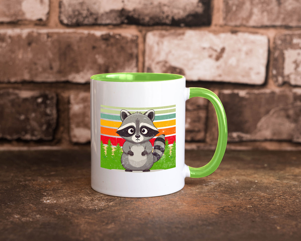 Waschbär | Vintage v2 lustiger Spruch Geschenk Humor Geschenkidee Tasse